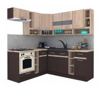 Bucatarie de Colt COSSY NEW 180-200 ST. Wenge / Stejar Sonoma
